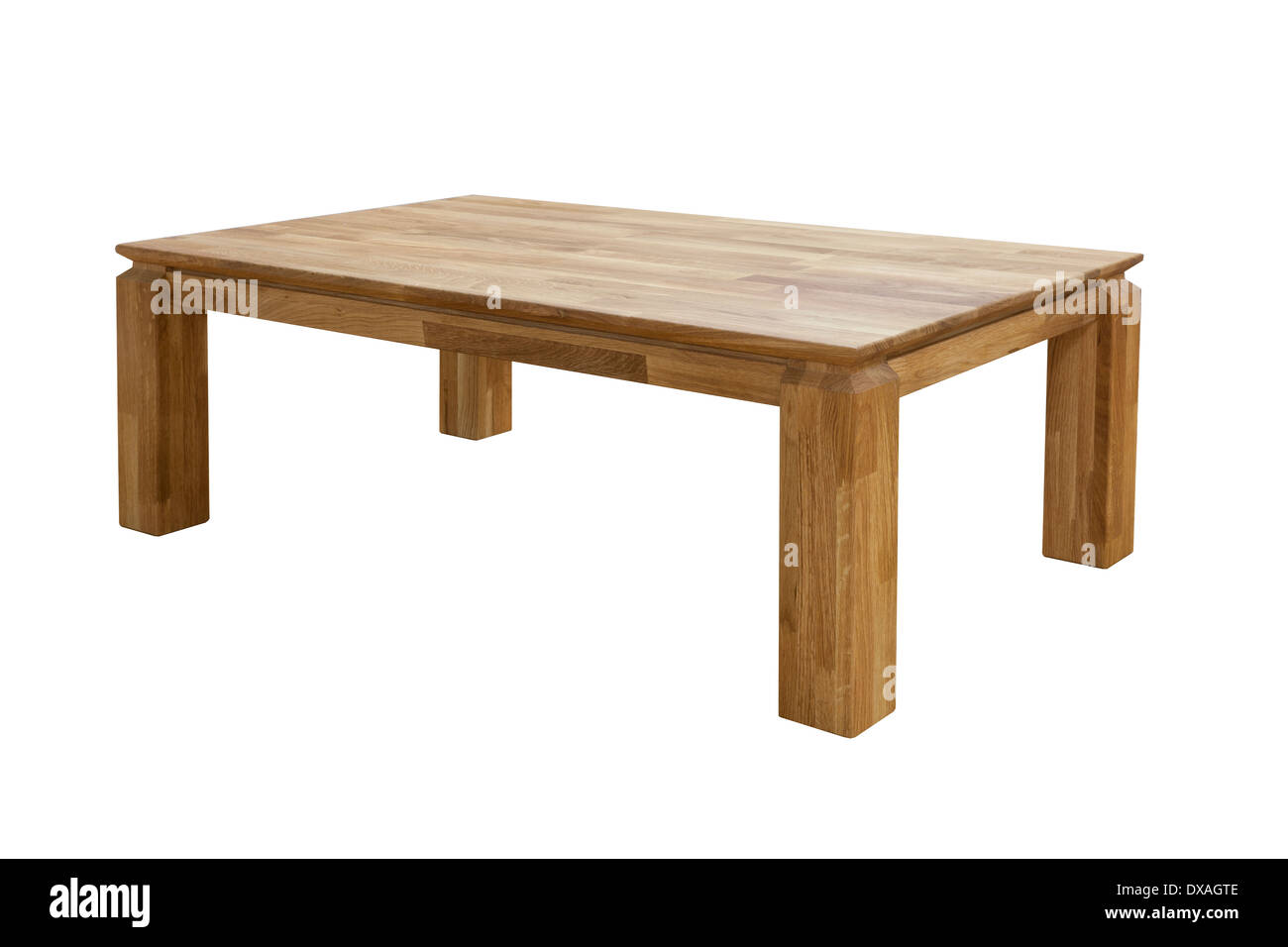 wooden table on white background Stock Photo