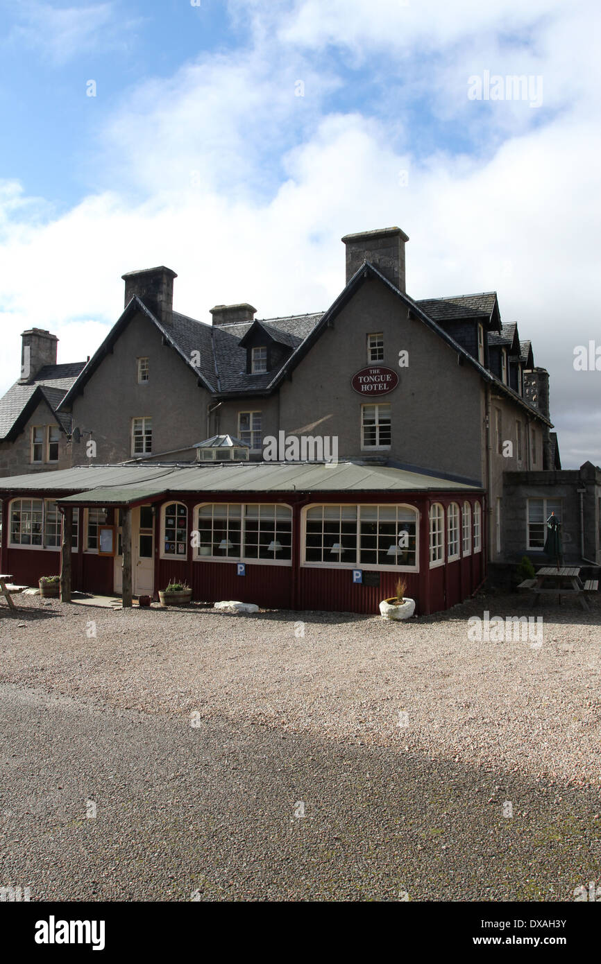 Exterior of The Tongue Hotel Scotland  March 2014 Stock Photo