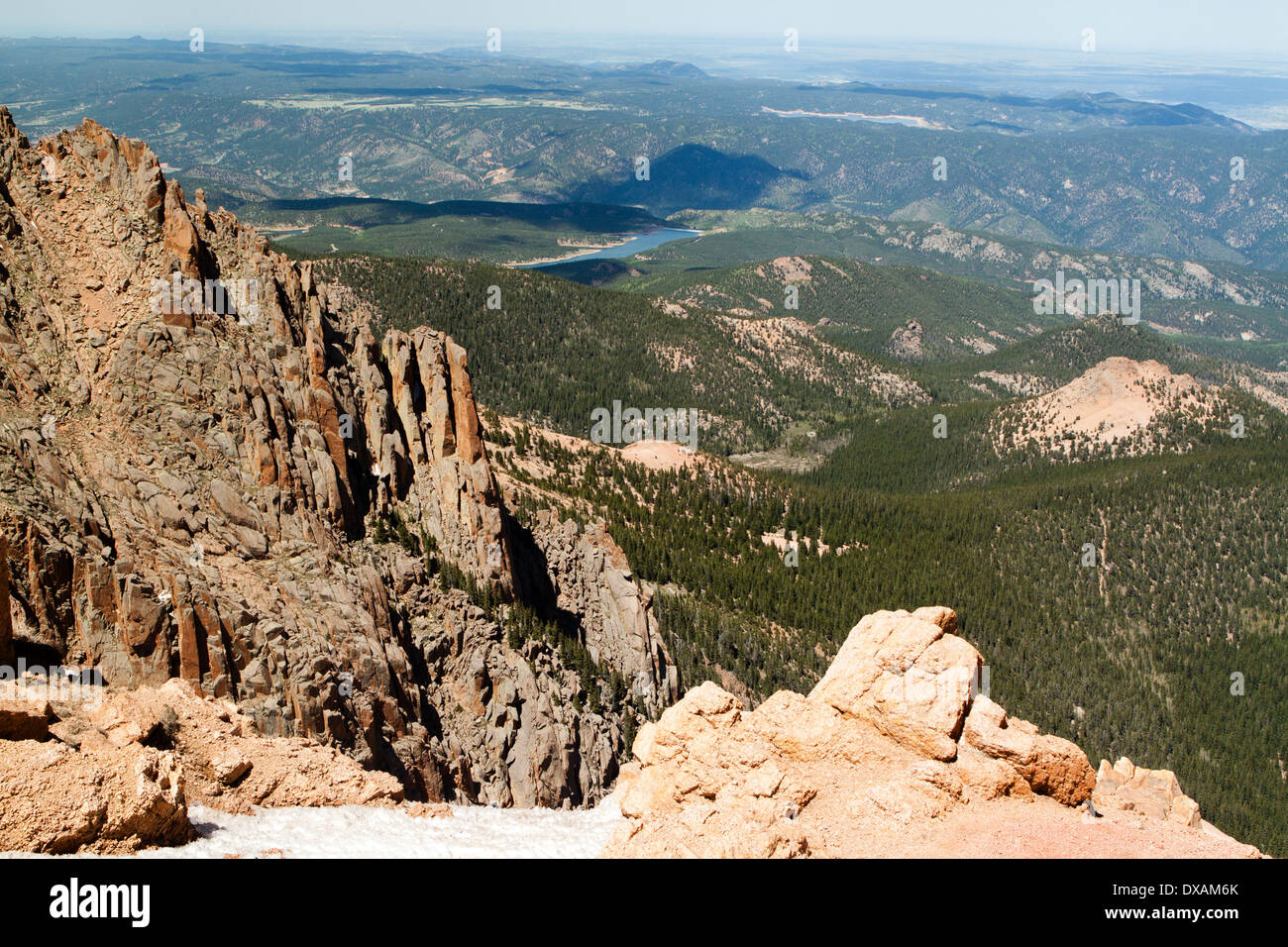 View from near the top of Pikes Peak, Colorado USA Stock Photo