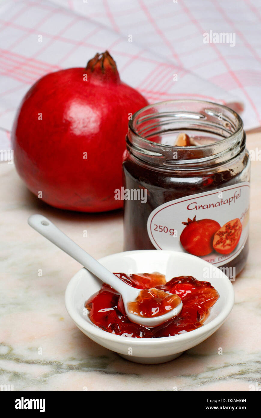 Pomegranate jelly Stock Photo