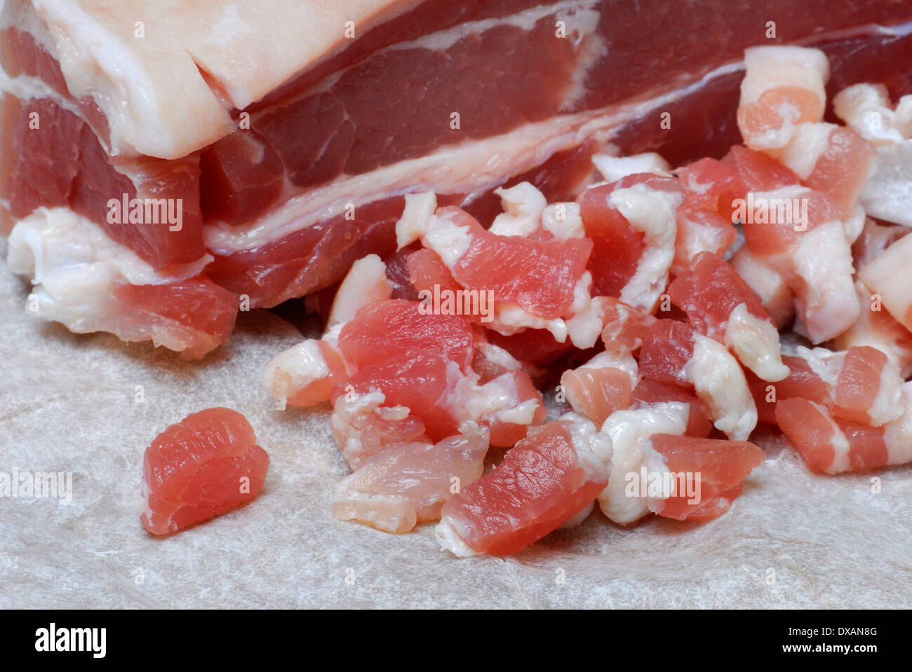 Cured Bacon Stock Photo