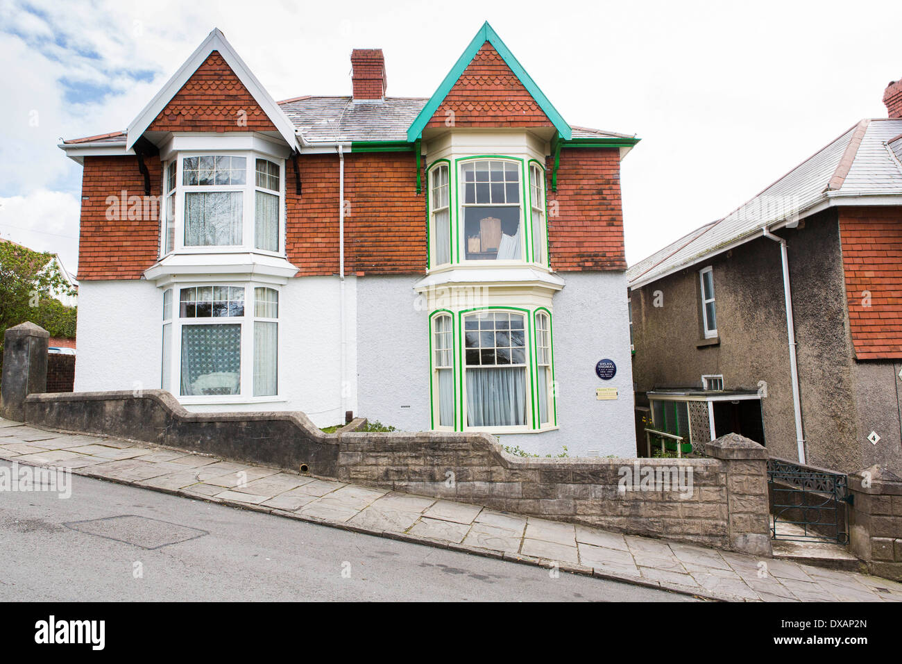 Dylan Thomas house in swansea Stock Photo Alamy