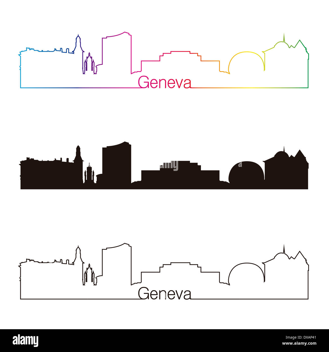 Geneva outline hires stock photography and images Alamy