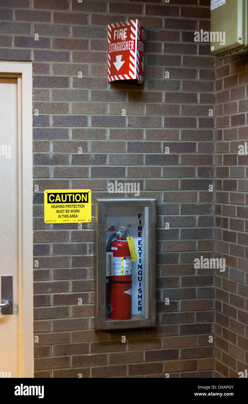 Fire Extinguisher in an industrial building Stock Photo Alamy