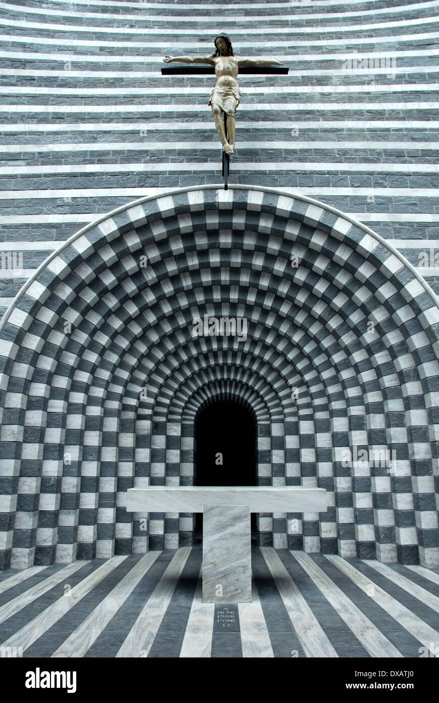 Church San Giovanni Battista, Mogno Stock Photo