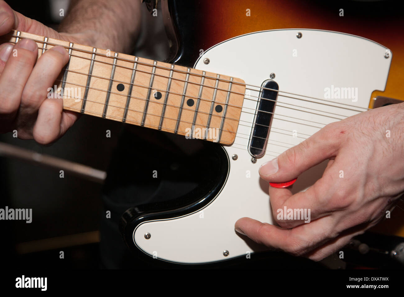 Electric guitarist Stock Photo