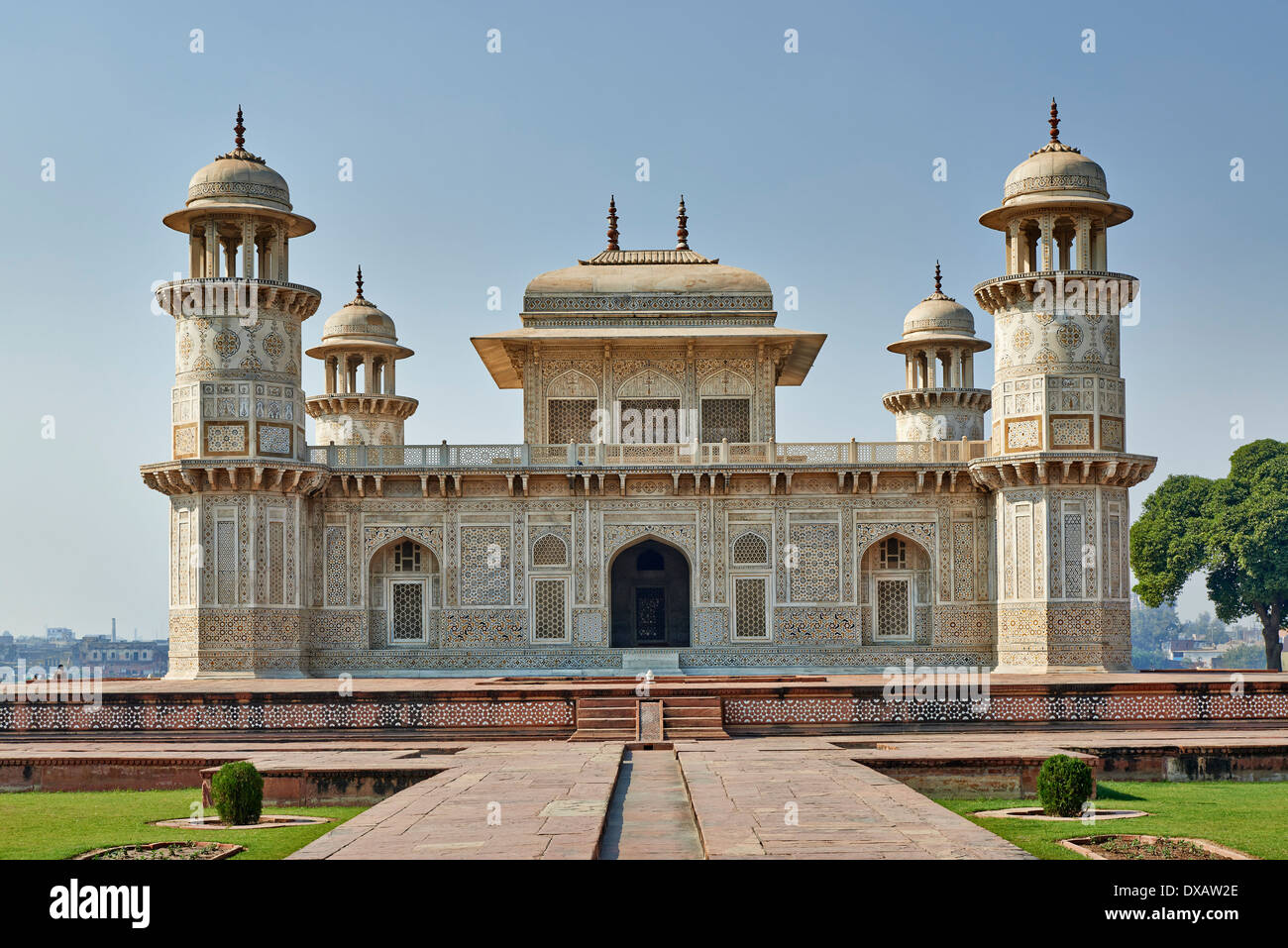 Itmad-Ud-Daulah's Tomb or Etimad-ud-Daulah made from white marble, also ...
