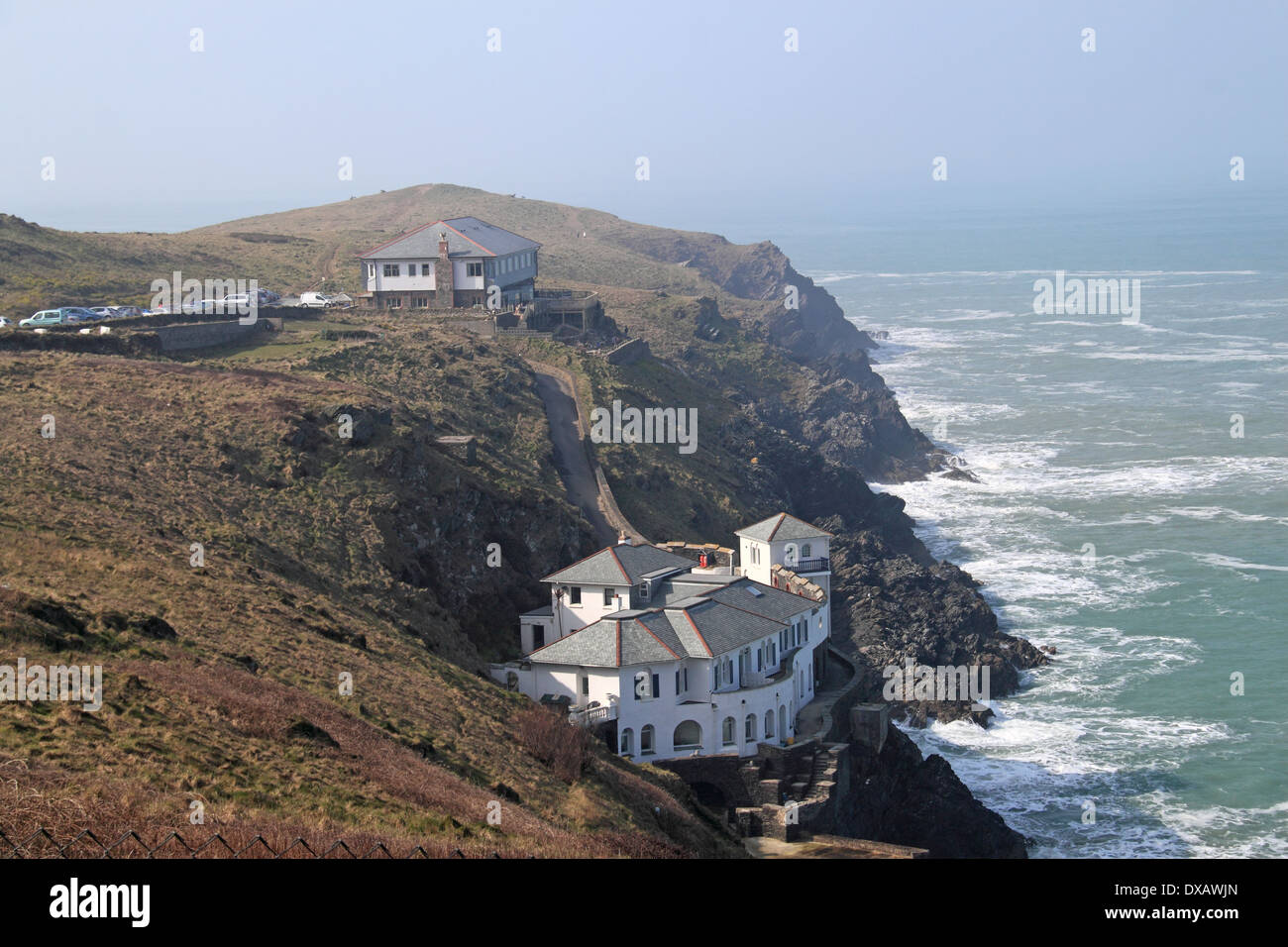 Lewinnick House, Pentire East Headland, Newquay Bay, Cornwall Stock