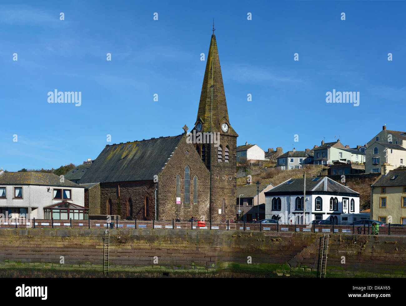 Christchurch. North Quay, Maryport, Cumbria, England, United Kingdom, Europe. Stock Photo