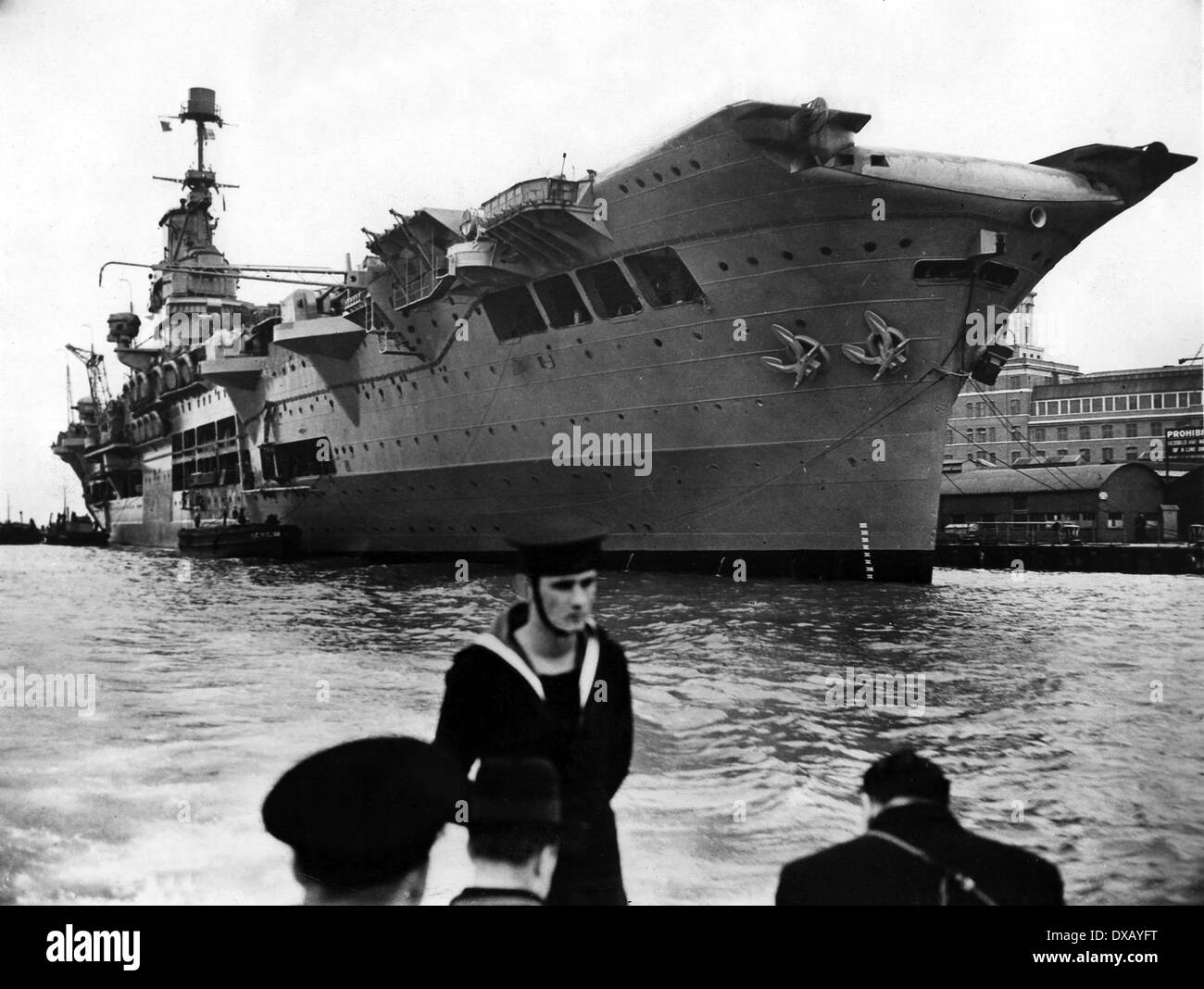 Royal Navy world war two. Ark Royal aircraft carrier Stock Photo