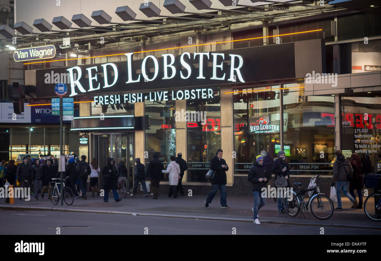 A Red Lobster restaurant in Times Square in New York Stock Photo Alamy