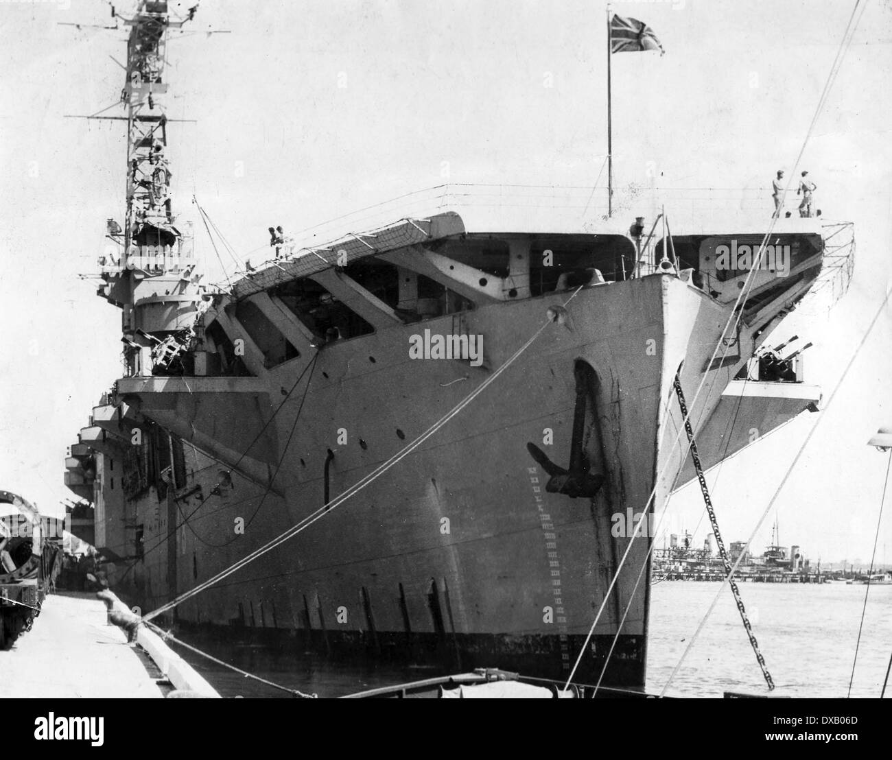 British navy aircraft carrier Black and White Stock Photos & Images - Alamy