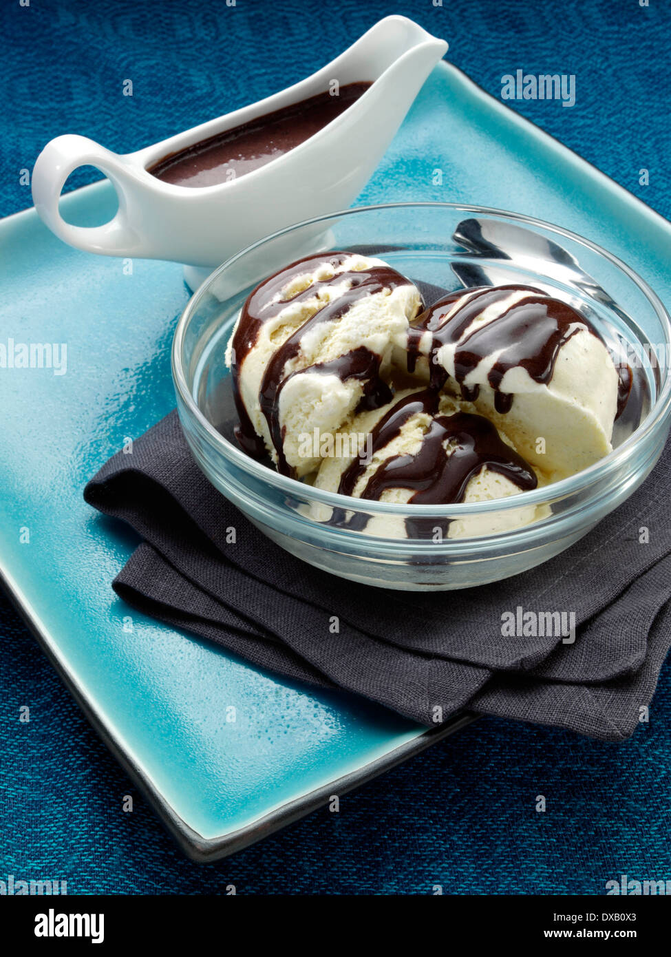 Chocolate agave ice cream topping Stock Photo - Alamy