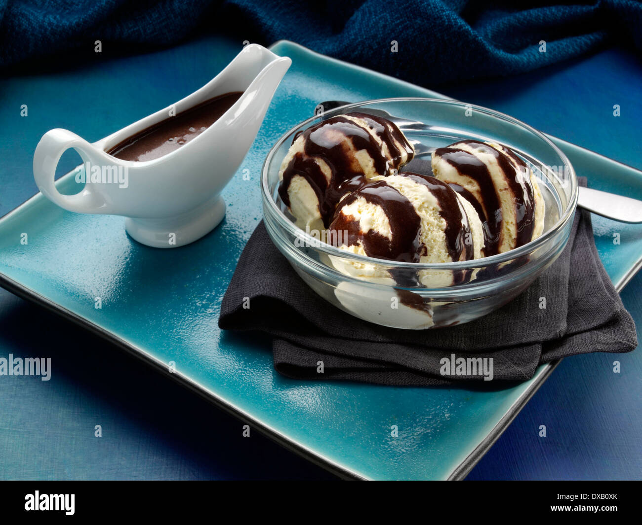 Chocolate agave ice cream topping Stock Photo - Alamy