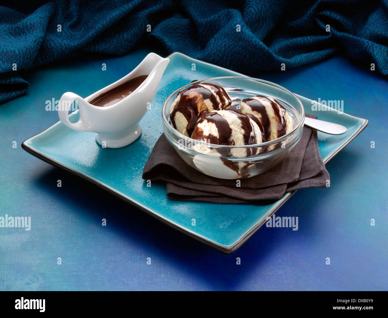 Chocolate agave ice cream topping Stock Photo - Alamy