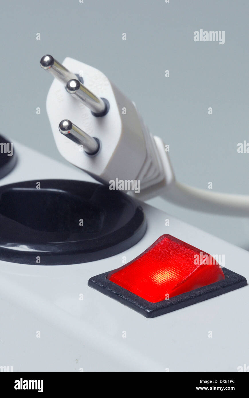 Multiple socket strip Stock Photo - Alamy