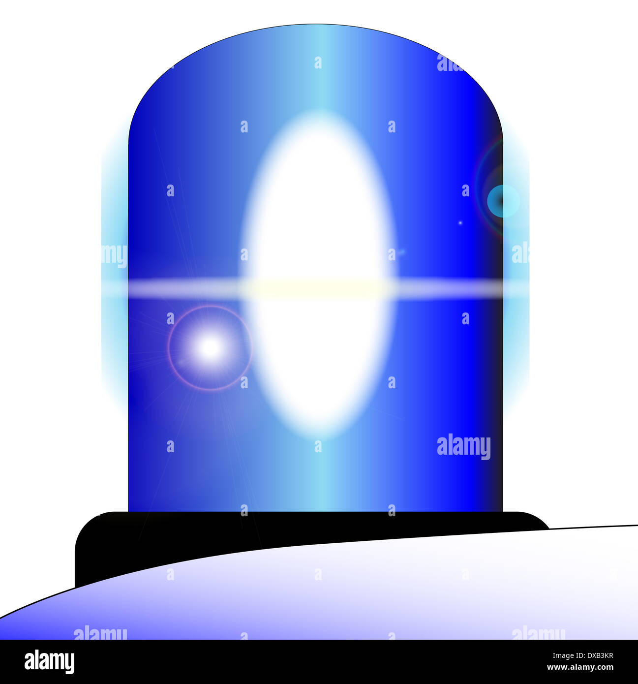 The flashing blue light as displayed by police Stock Photo Alamy