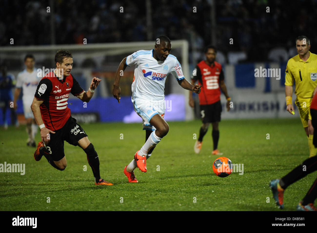 Marseille, France. 22nd Mar, 2014. French League 1 football. Olympique  Marseille versus Rennes. Imbula (OM) Credit: Action Plus Sports/Alamy Live  News Stock Photo - Alamy