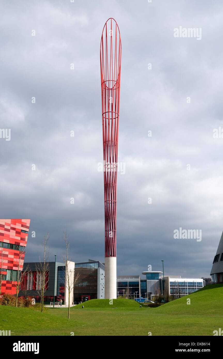 The Aspire Tower sculpture (Ken Shuttleworth, 2008), Jubilee Campus, Nottingham University, England, UK. Stock Photo