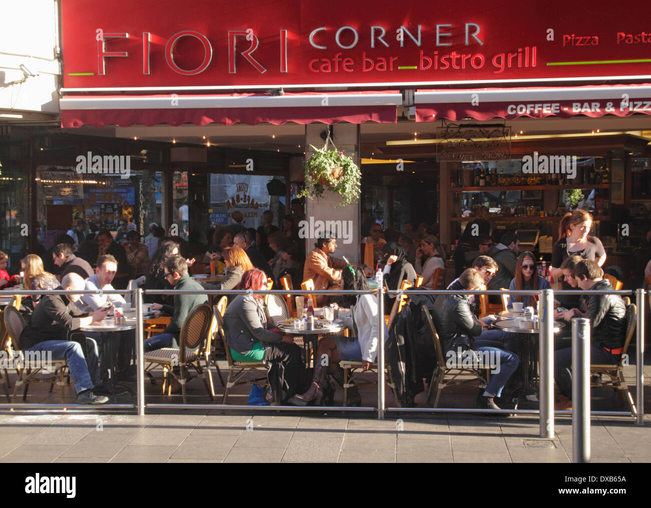 Fiori Corner Cafe Bar at Leicester Square London Spring 2014 Stock Photo