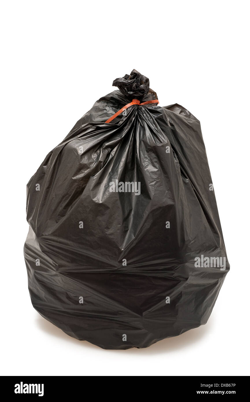 Three big blacks garbage bags full of trash Stock Photo - Alamy