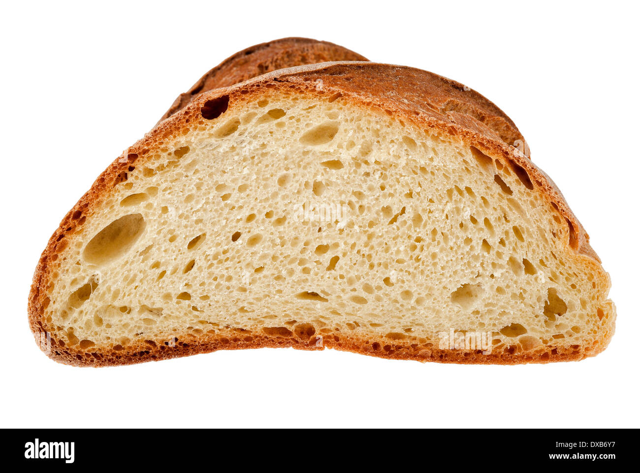 half loaf isolated on white Stock Photo