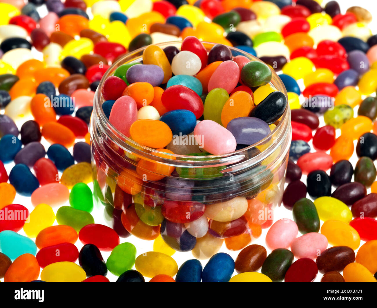 Multi-colored jelly beans mix Stock Photo
