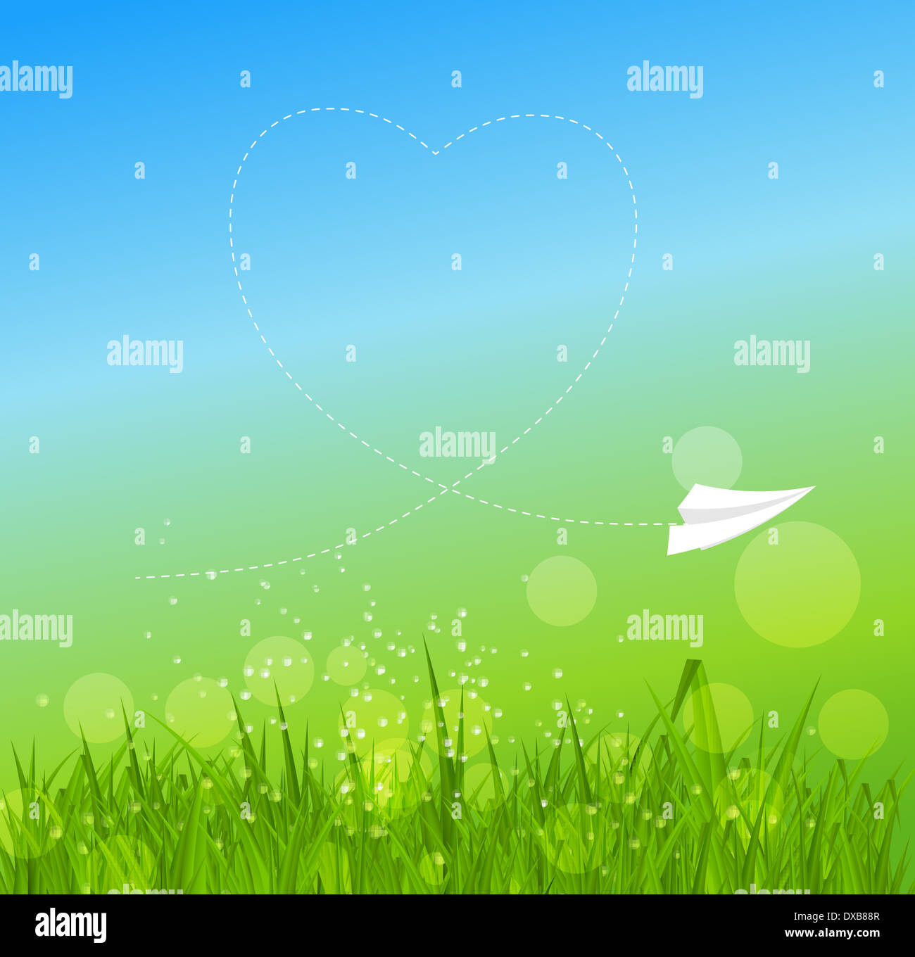 Summer Abstract Background with Grass. Vector Illustration Stock Photo ...