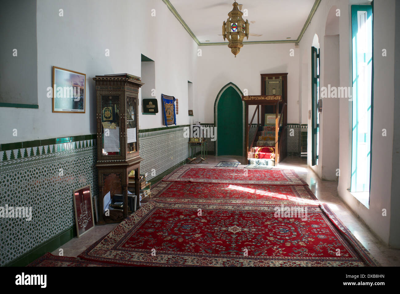 Interior of Cuba's only mosque Casa de los Arabes Old Havana Cuba Stock Photo