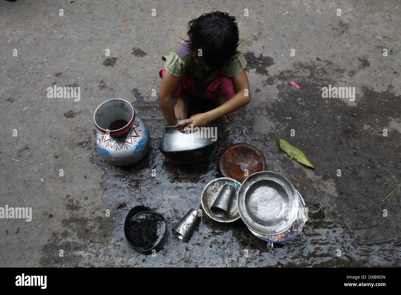 Sweeper Community Dhaka, Bnagladesh - 22nd March 2014: In Bangladesh, sweeper communities ...