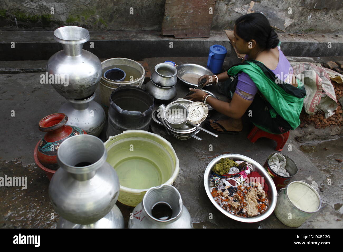 Sweeper Community Dhaka, Bnagladesh - 22nd March 2014: In Bangladesh, sweeper communities ...
