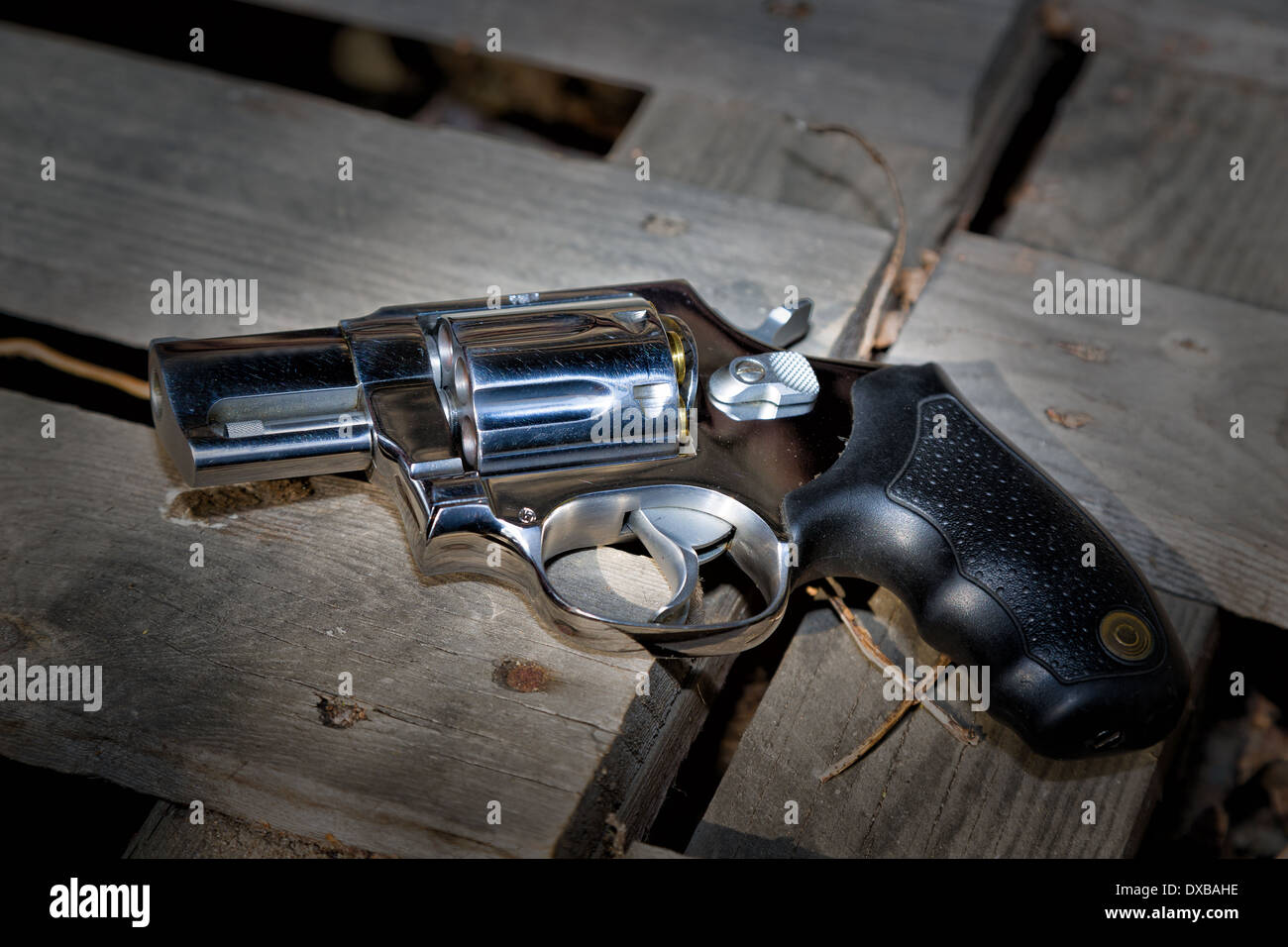 Abandoned revolver Stock Photo