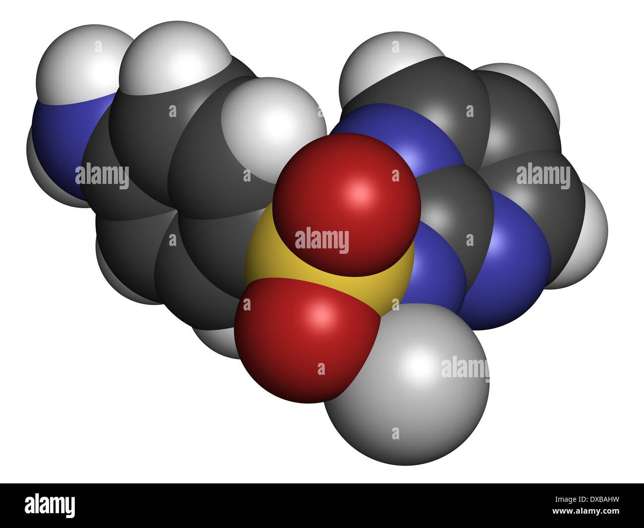 Silver sulfadiazine topical antibacterial drug molecule. Used in