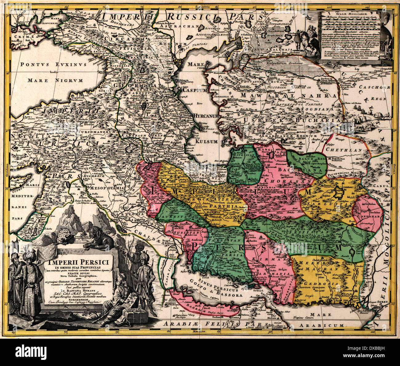 Imperial Persia, 1724 Stock Photo