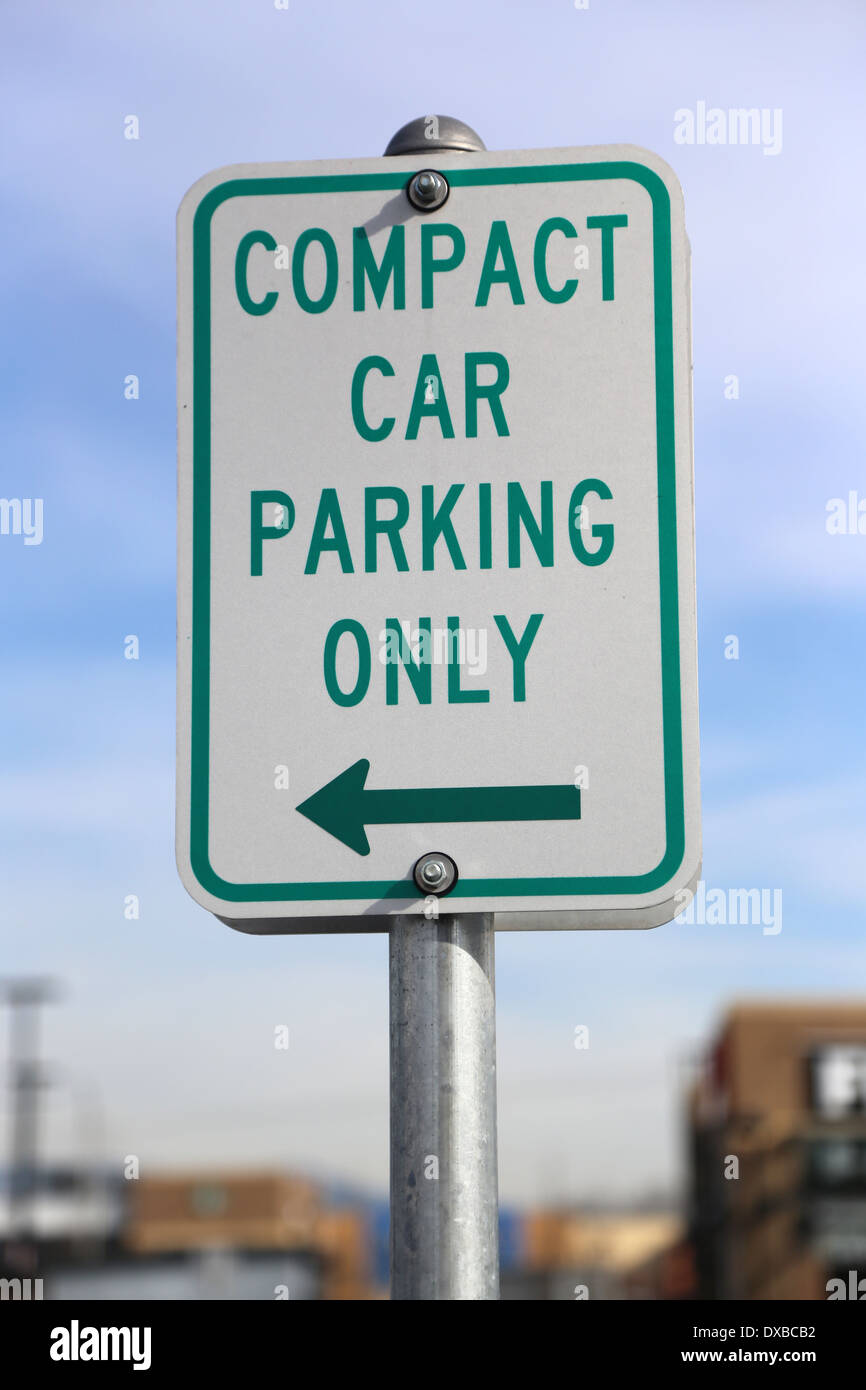 Compact Car Parking Only Sign Stock Photo Alamy