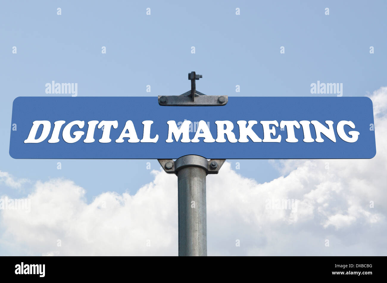 Digital marketing road sign Stock Photo