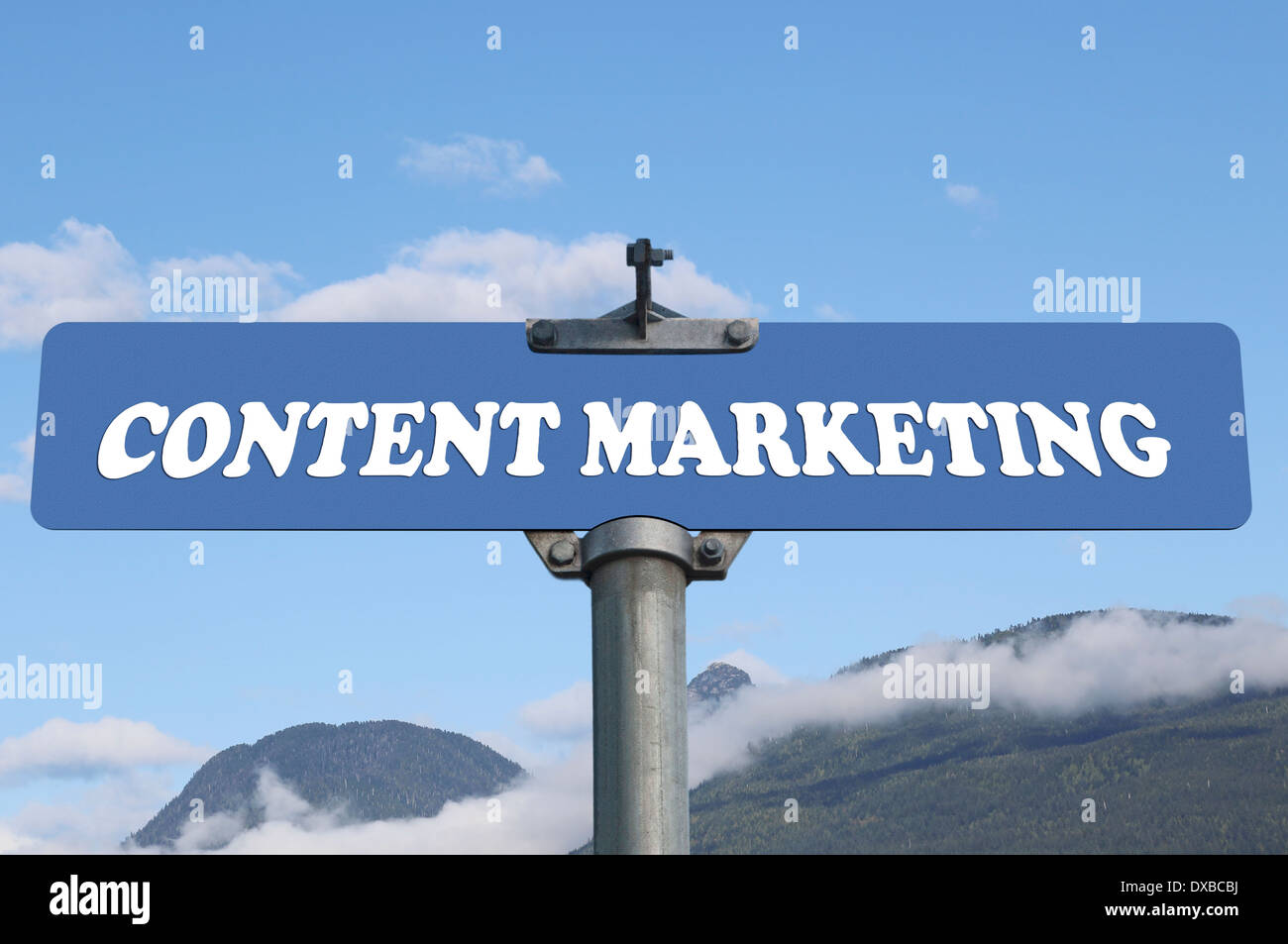 Content marketing road sign Stock Photo