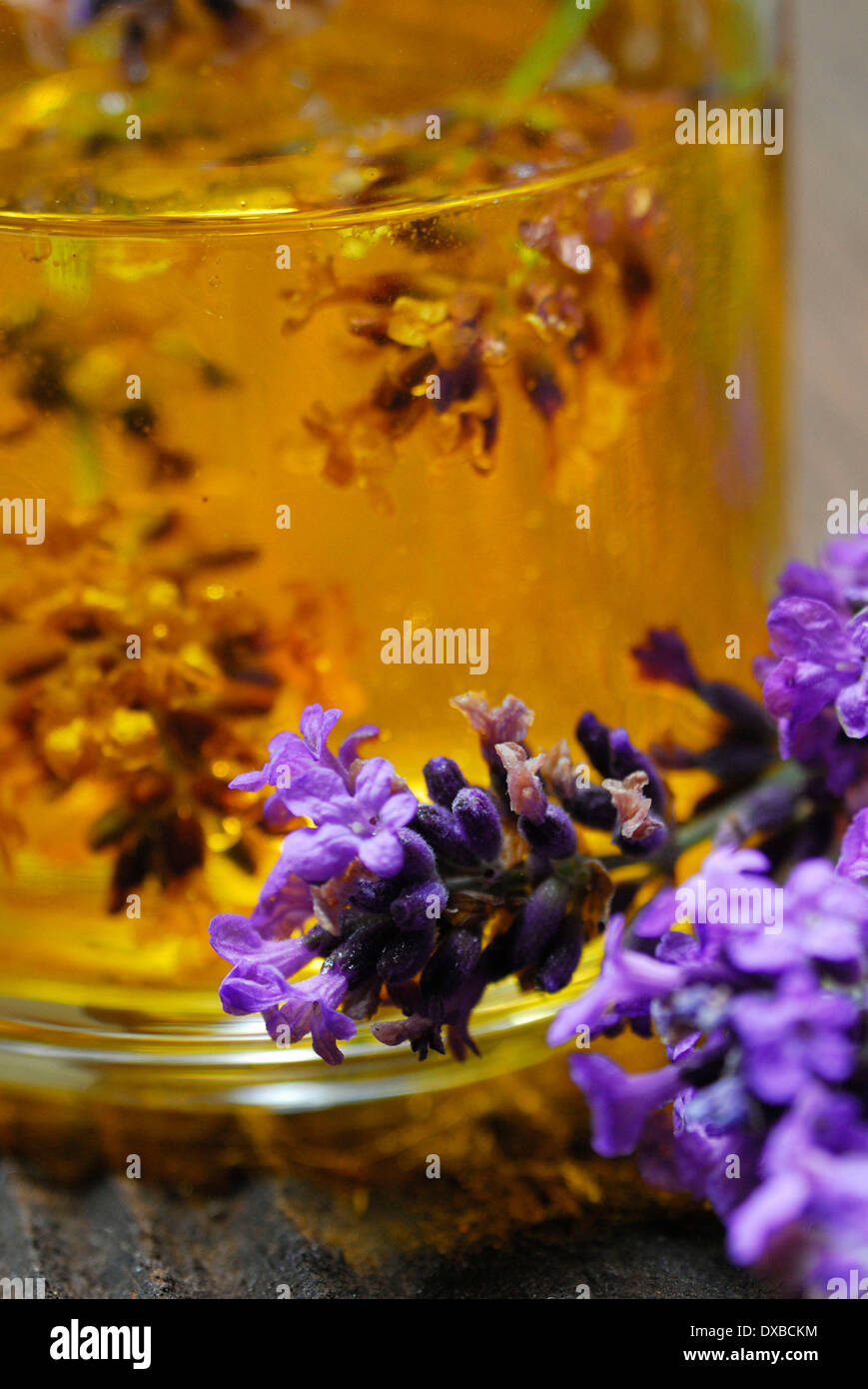 Lavender oil Stock Photo