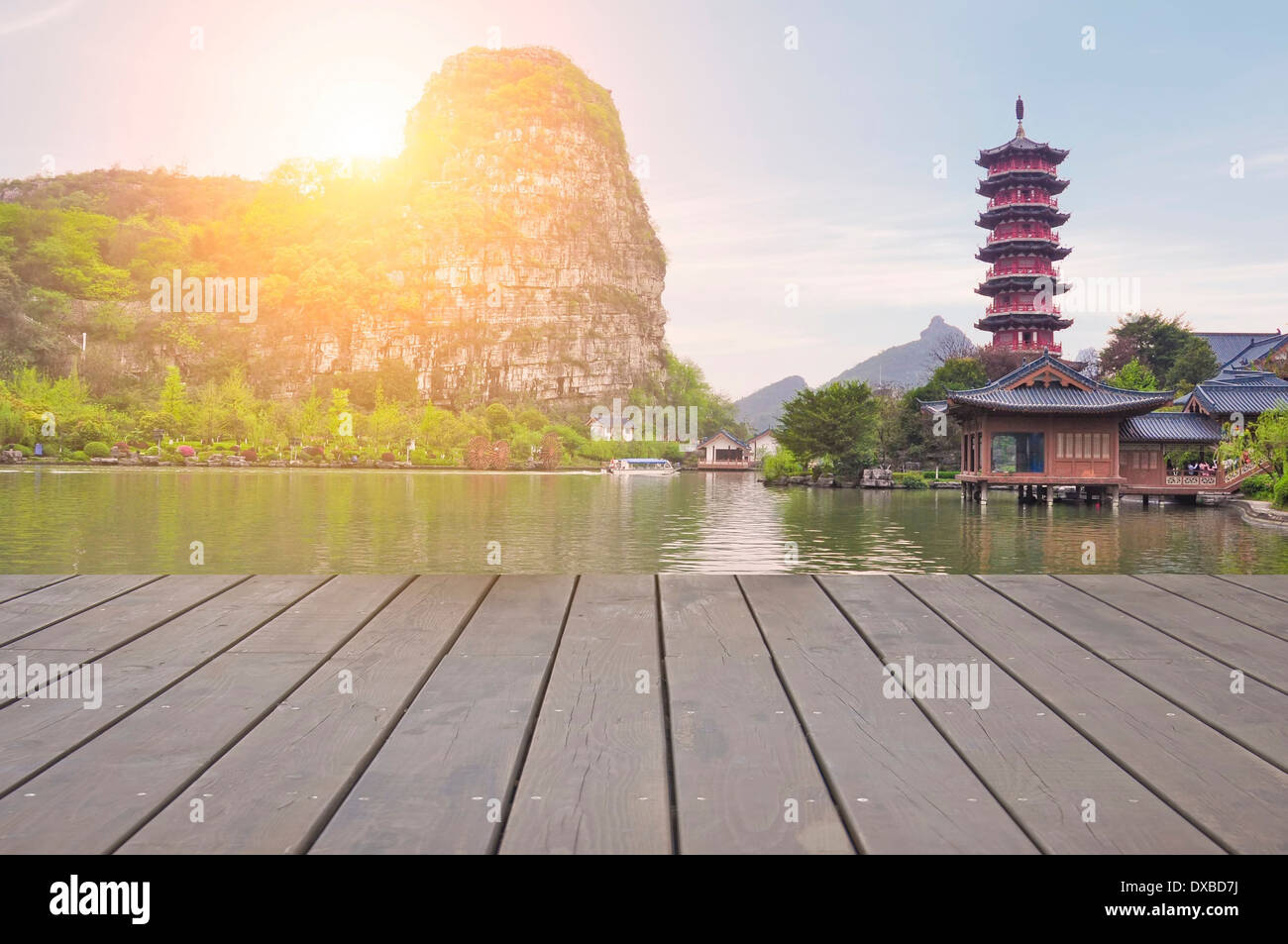 chinese park Stock Photo