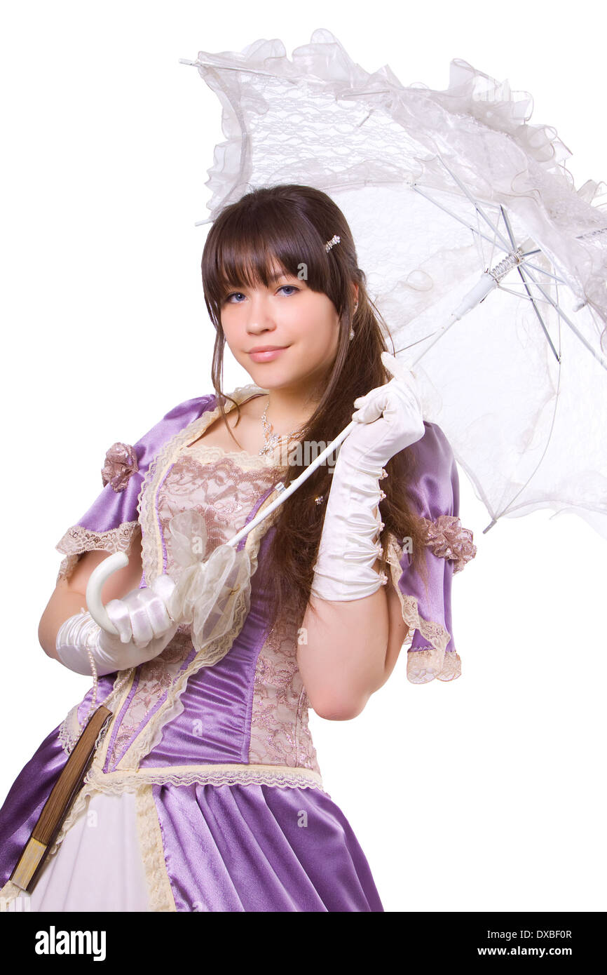 Lady with umbrella Stock Photo - Alamy