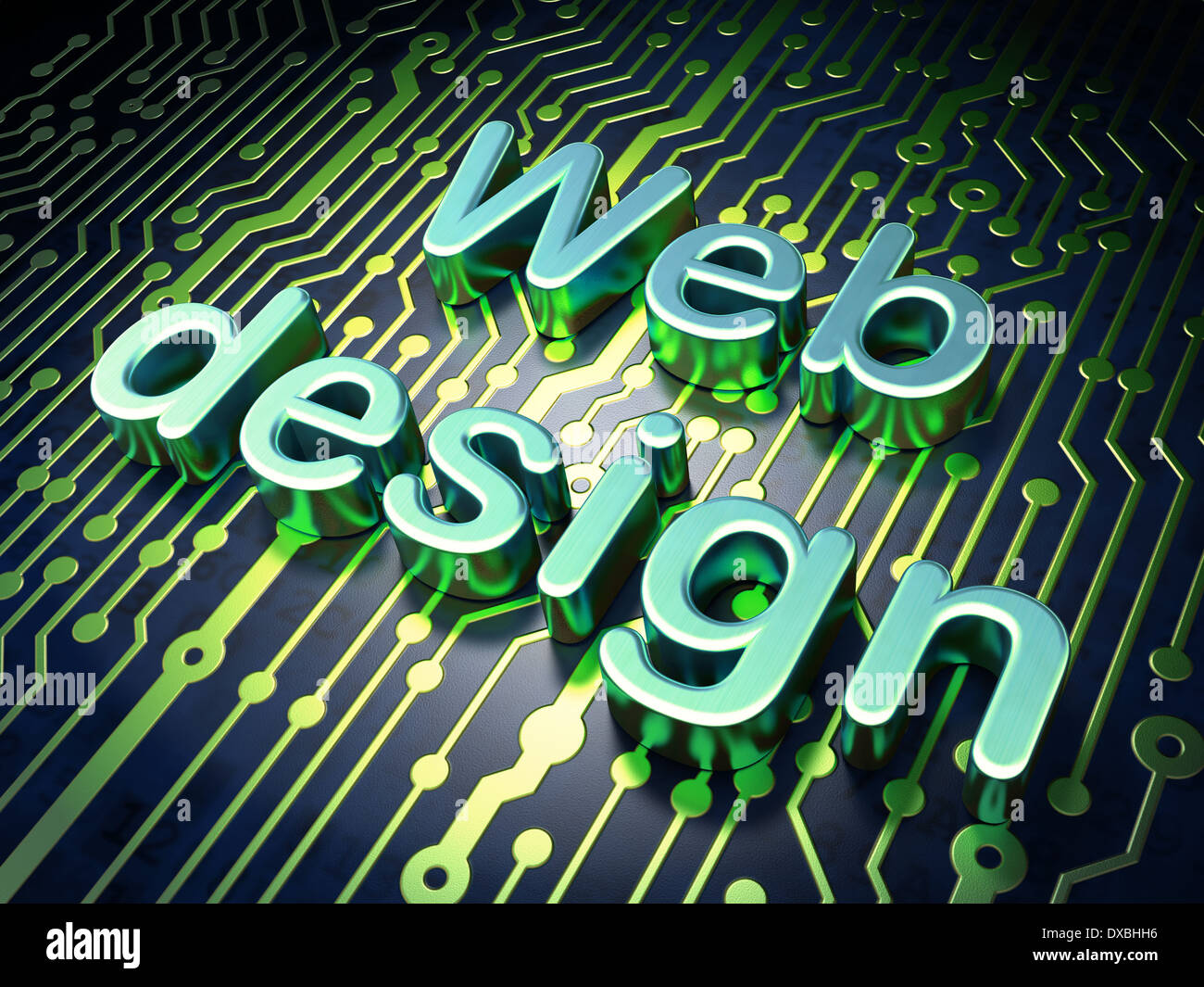 SEO web development concept: Web Design on circuit board background Stock  Photo - Alamy