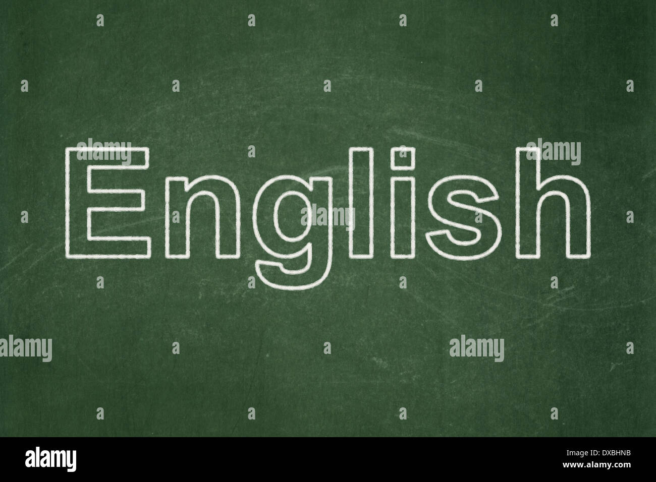 Education concept English on chalkboard background Stock Photo Alamy