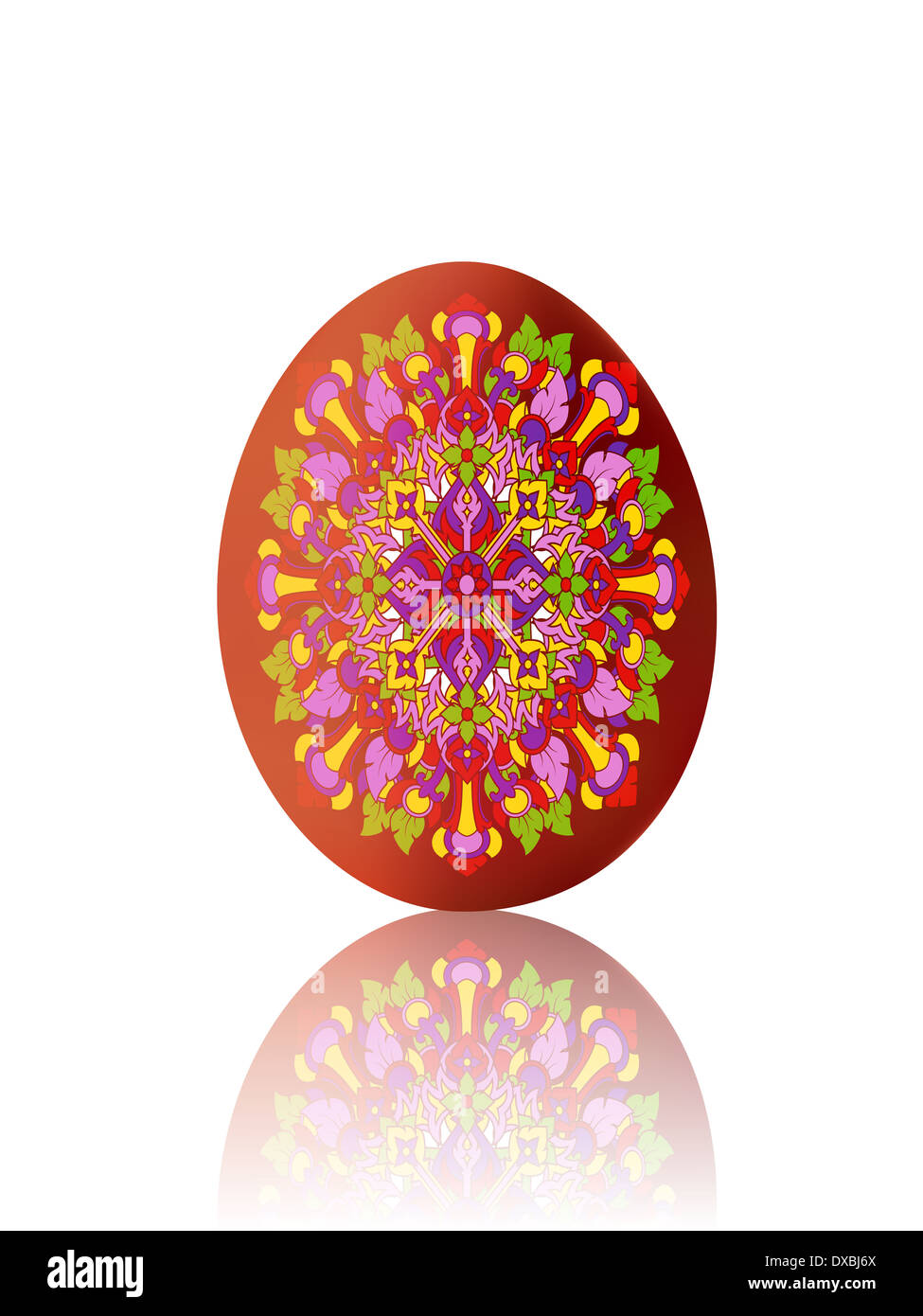Ester egg with the Thai pattern (Illustration Stock Photo - Alamy