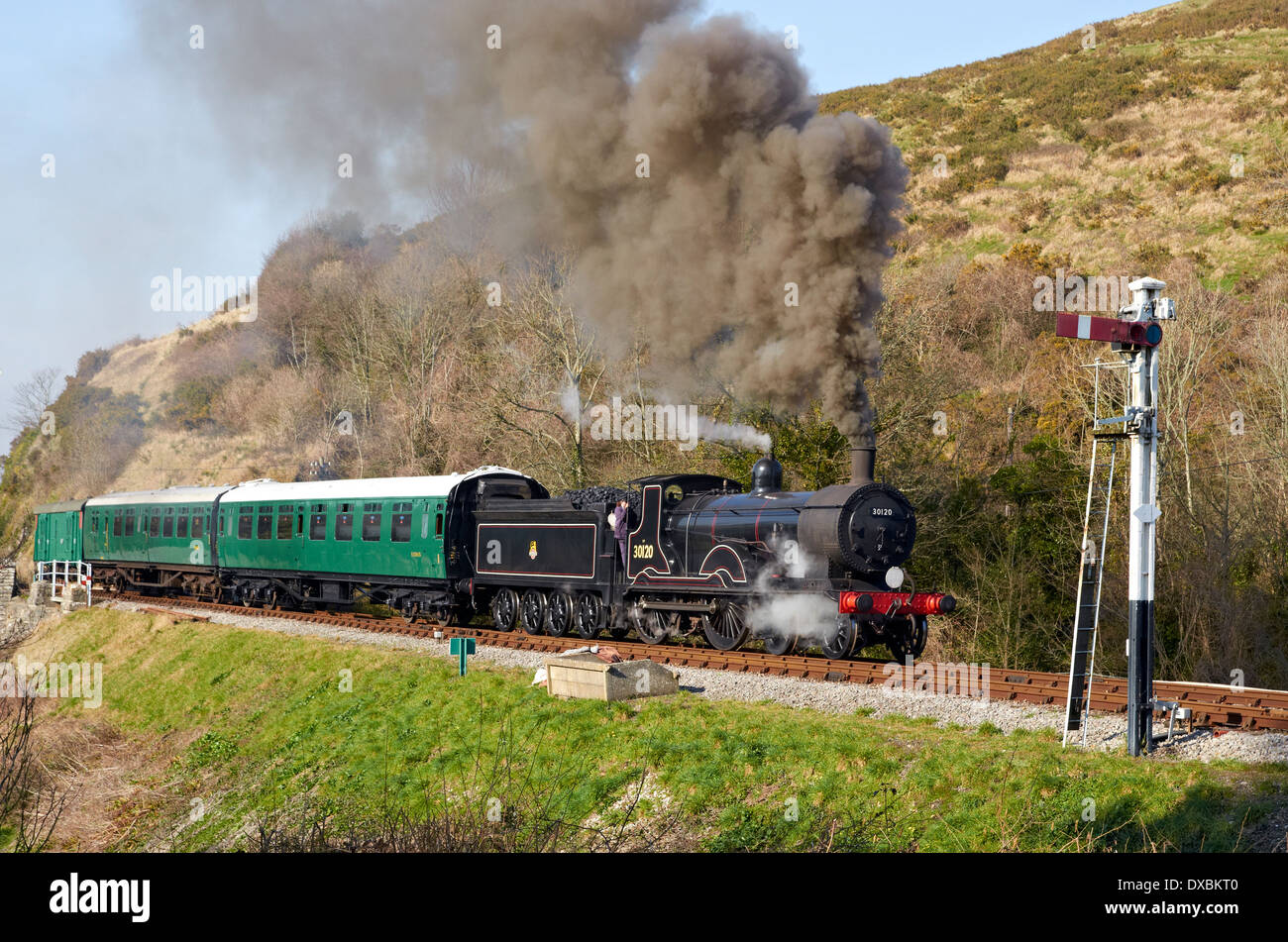 A reenactment of a typical Dorset branch line train of the late Stock Photo 67869200 Alamy