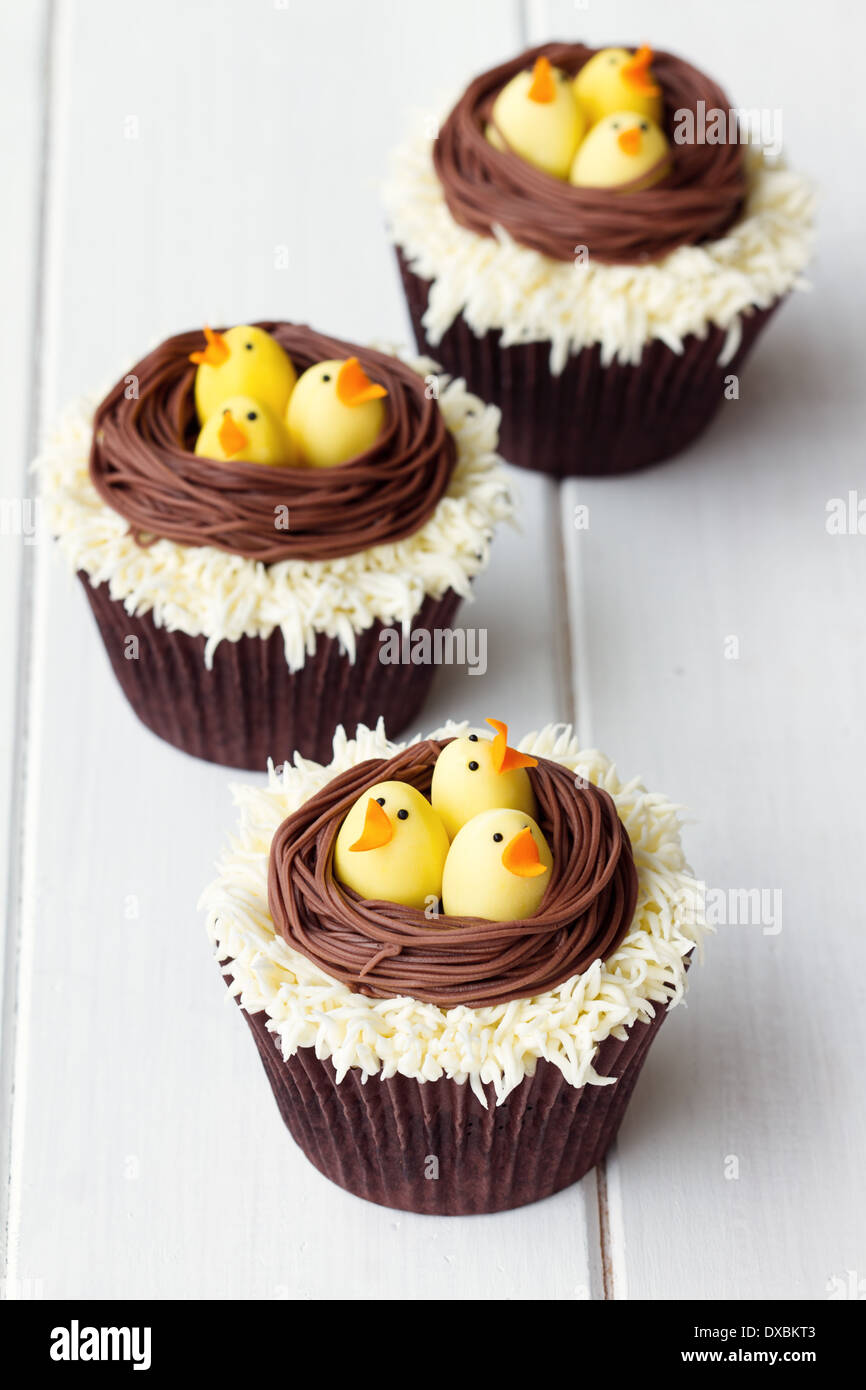 Cupcakes with an Easter theme Stock Photo