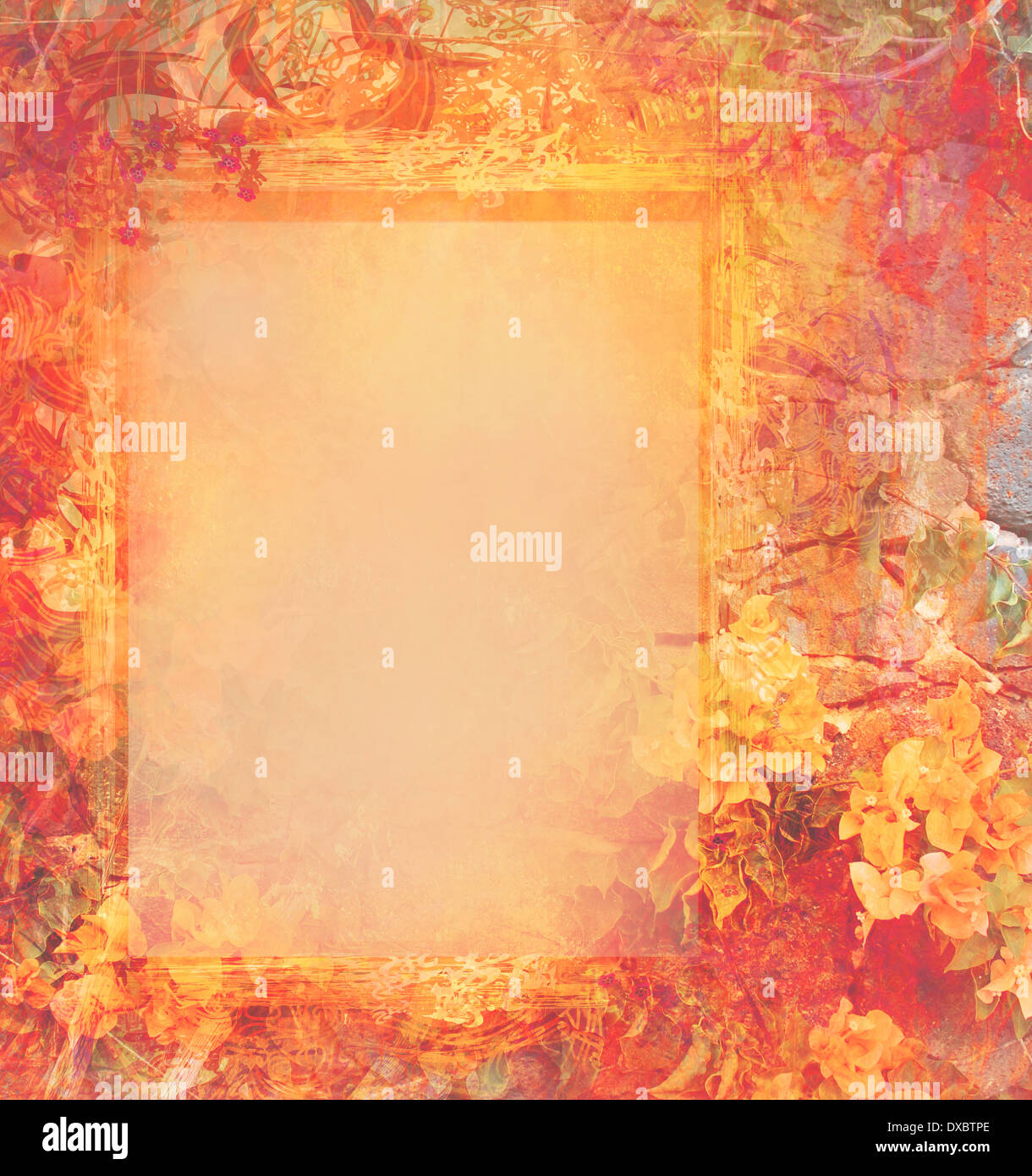 floral vintage canvas frame Stock Photo Alamy