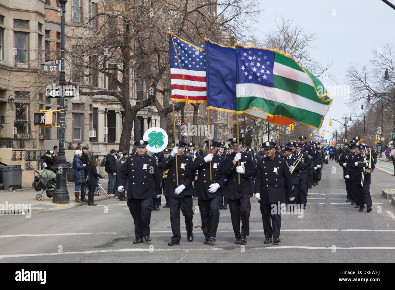 St. Patrick's Day at the Irish-American Parade in the Park Slope  neighborhood of Brooklyn in New York Stock Photo - Alamy