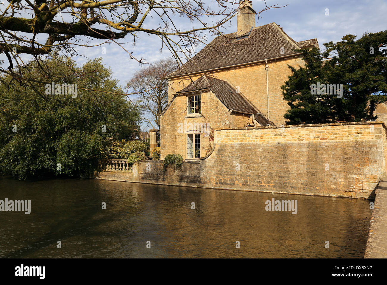 Riverside House in Bourton on the Water Cotswolds UK Stock Photo Alamy