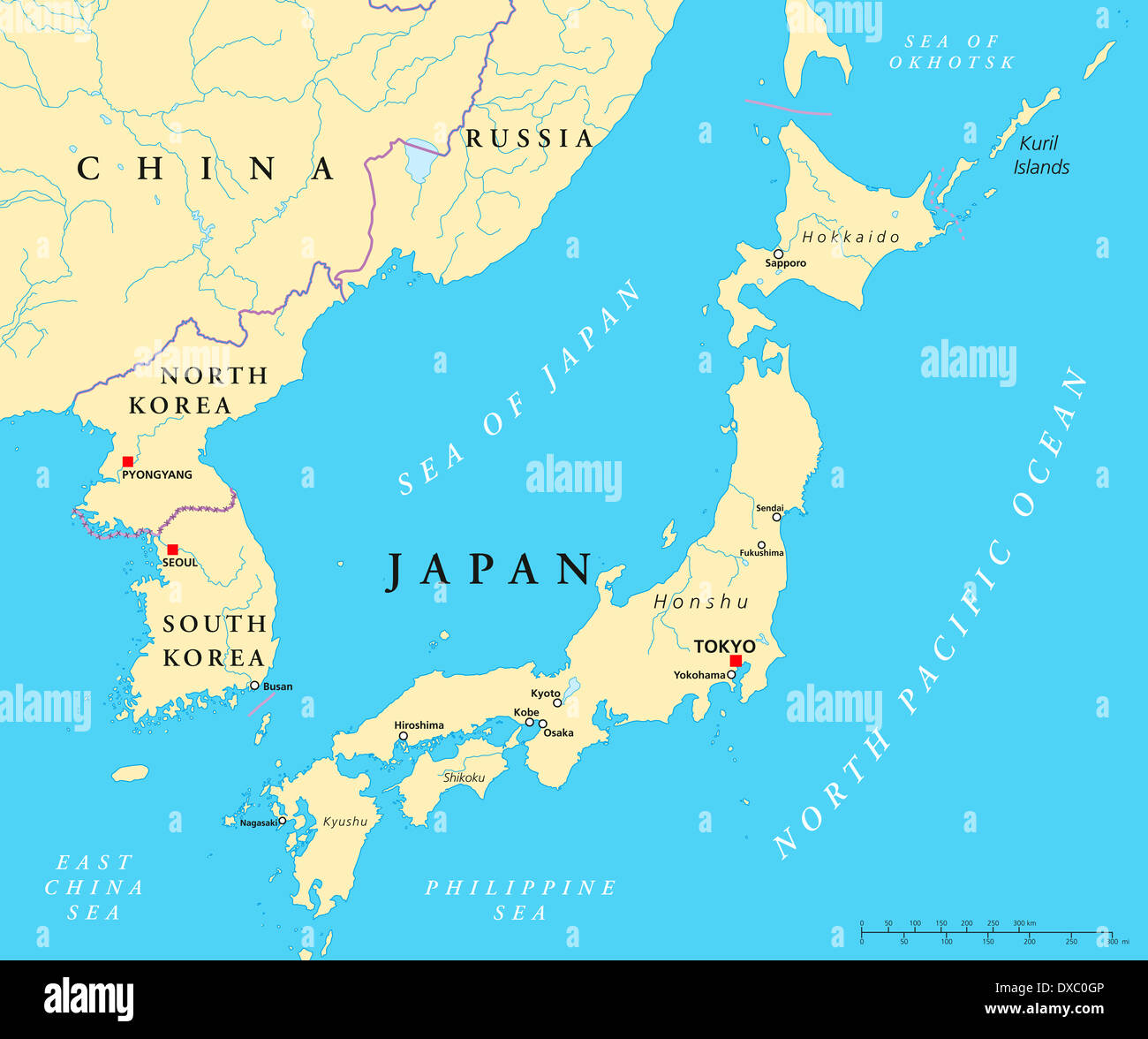 Physical Map Of Japan With Mountains And Rivers Physical Map Of Japan With Mountains And Rivers