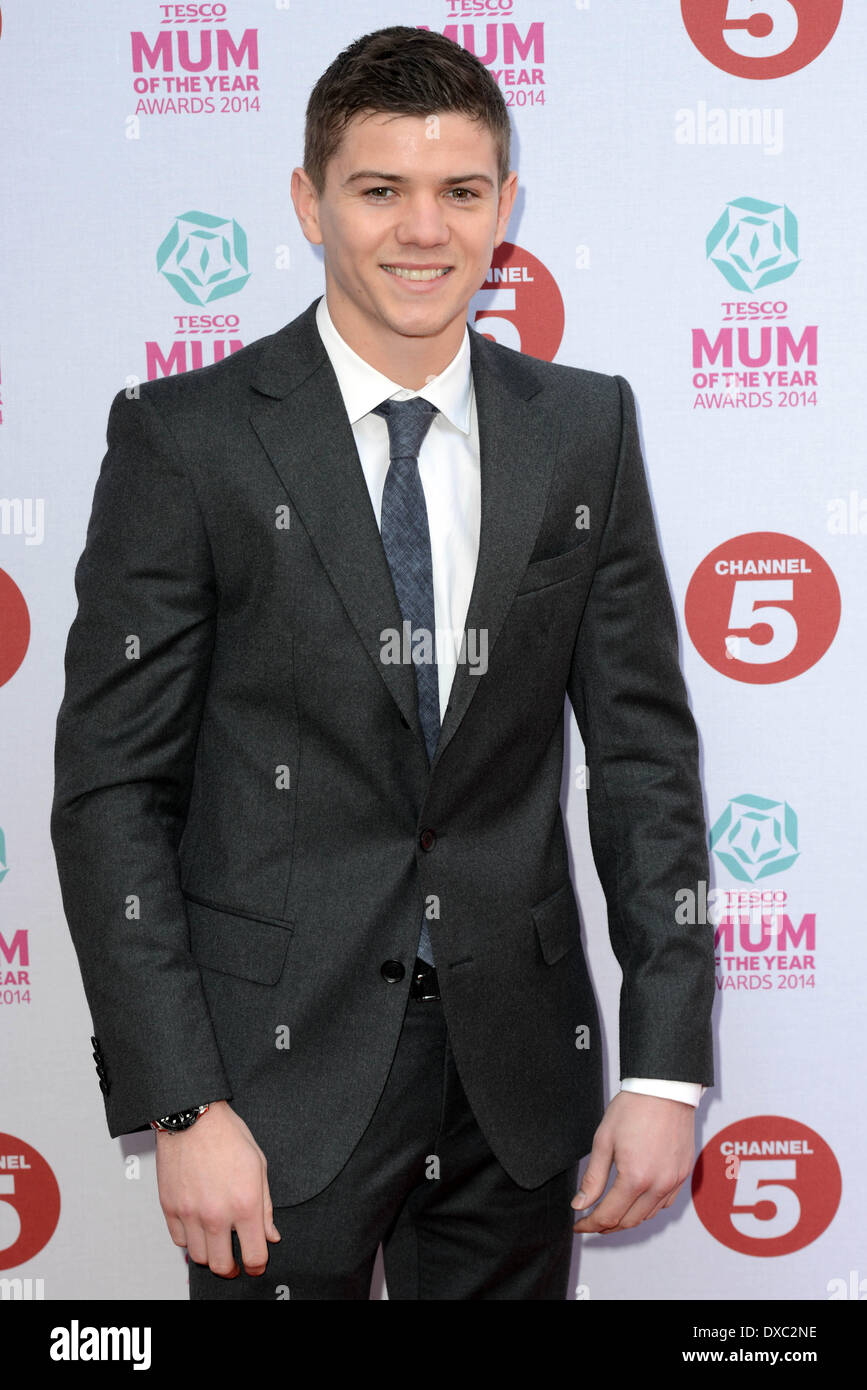 London, UK. 23rd March 2014. LONDON, ENGLAND - MARCH 23:Luke Campbell attends the Tesco Mum of the Year awards at The Savoy Hotel on March 23, 2014 in London, England. Credit:  See Li/Alamy Live News Stock Photo